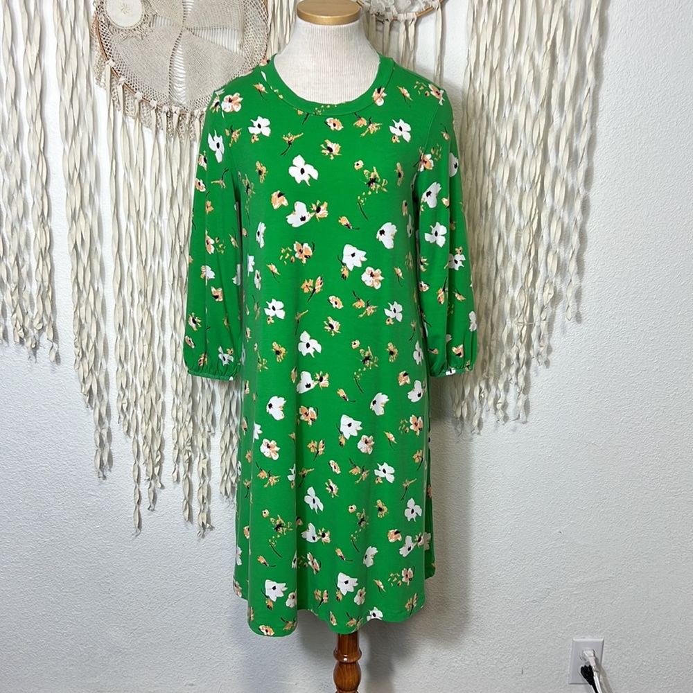 Sonnet James Green Floral A Play Dress Size Small